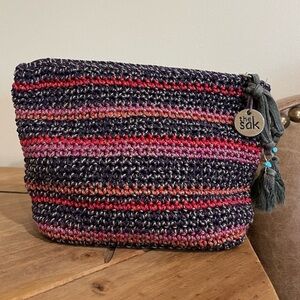 The Sak crochet zipper pouch